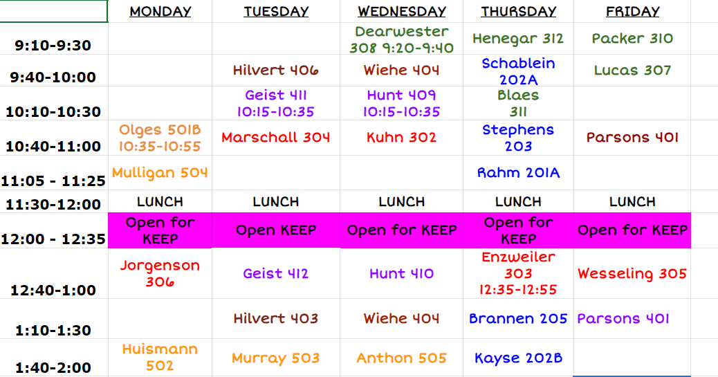 Oakdale Library Schedule